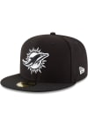 Main image for New Era Miami Dolphins Mens Black Basic 59FIFTY Fitted Hat