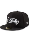 Main image for New Era Seattle Seahawks Mens Black Basic 59FIFTY Fitted Hat