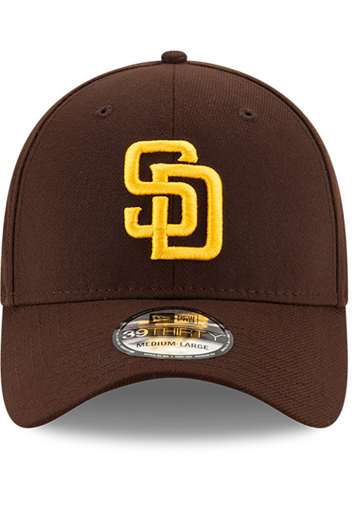 New Era San Diego Padres Mens Brown Team Classic 39THIRTY Flex Hat