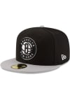 Main image for New Era Brooklyn Nets Mens Black Basic 59FIFTY Fitted Hat