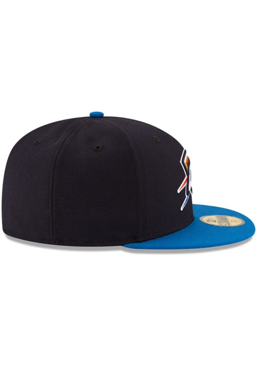 New Era Oklahoma City Thunder Mens Navy Blue 2T Basic 59FIFTY Fitted Hat