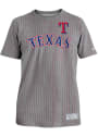 Texas Rangers New Era PINSTRIPE RINGER Fashion T Shirt - Grey