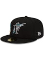 Miami Marlins New Era City Cluster 59FIFTY Fitted Hat - Black