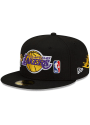 Los Angeles Lakers New Era Count The Rings 59FIFTY Fitted Hat - Black