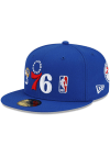 Main image for New Era Philadelphia 76ers Mens Blue Count The Rings 59FIFTY Fitted Hat