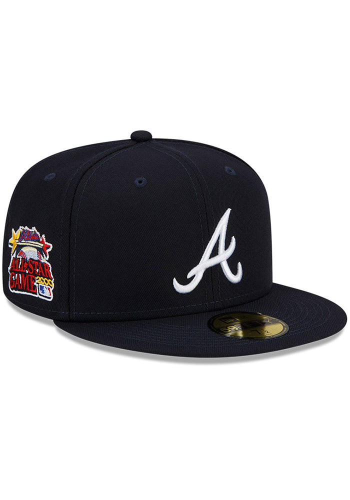 Atlanta Braves Mens Patch Up 59FIFTY NAVY New Era Fitted Hat