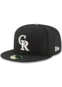 Colorado Rockies New Era Black and White 59FIFTY Fitted Hat - Black