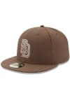 Main image for New Era San Diego Padres Mens Brown AC Perf Alt 2015 59FIFTY Fitted Hat