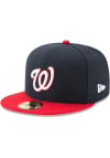 Main image for New Era Washington Nationals Mens Navy Blue Alt 2017 59FIFTY Fitted Hat
