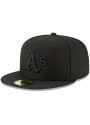Oakland Athletics New Era Basic BLK 59FIFTY Fitted Hat - Black