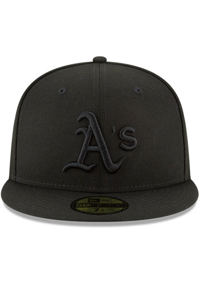 New+EraNew Era Oakland Athletics Black On Black cap 59fifty 5950 Fitted Special Limited Edition 