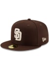 Main image for New Era San Diego Padres Mens Brown ACPERF Alt 2020 59FIFTY Fitted Hat