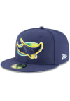Main image for New Era Tampa Bay Rays Mens Navy Blue Alt 2018 59FIFTY Fitted Hat