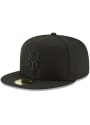New York Mets New Era Basic Black 59FIFTY Fitted Hat - Black