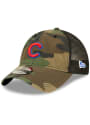 Chicago Cubs New Era Camo Basic 9TWENTY Adjustable Hat - Green