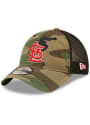 St Louis Cardinals New Era Camo Basic 9TWENTY Adjustable Hat - Green