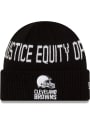 Cleveland Browns New Era NFL 2021 Social Justice Knit Knit - Black