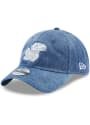 Kansas Jayhawks New Era Denim Drift 9TWENTY Adjustable Hat - Blue