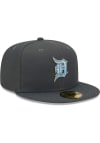 Main image for New Era Detroit Tigers Mens Charcoal 2022 Fathers Day 59FIFTY Fitted Hat