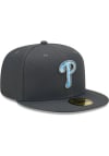 Main image for New Era Philadelphia Phillies Mens Charcoal 2022 Fathers Day 59FIFTY Fitted Hat