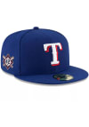 Main image for New Era Texas Rangers Mens Blue Jackie Robinson Day 59FIFTY Fitted Hat