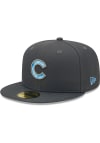 Main image for New Era Chicago Cubs Mens Charcoal 2022 Fathers Day 59FIFTY Fitted Hat