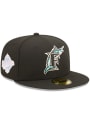 Miami Marlins New Era POP SWEAT 5950 Fitted Hat - Black