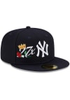 Main image for New Era New York Yankees Mens Navy Blue CROWN CHAMPS 5950 Fitted Hat