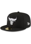 Main image for New Era Chicago Bulls Mens Black NBA Back Half 59FIFTY Fitted Hat
