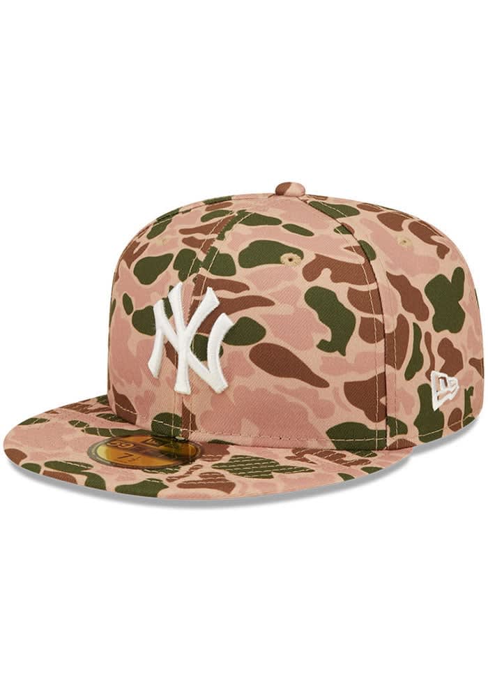 New York Yankees Mens Duck Camo 59FIFTY TAN New Era Fitted Hat