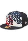 Main image for New Era Los Angeles Dodgers Mens Navy Blue 2022 4th of July 59FIFTY Fitted Hat