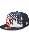 Main image for New Era New York Yankees Mens Navy Blue 2022 4th of July 59FIFTY Fitted Hat