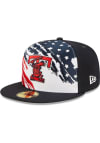 Main image for New Era Toledo Mud Hens Mens Navy Blue 2022 4th of July 59FIFTY Fitted Hat