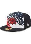 Main image for New Era Omaha Storm Chasers Mens Navy Blue 2022 4th of July 59FIFTY Fitted Hat