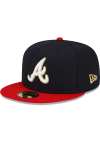 Main image for New Era Atlanta Braves Mens Navy Blue 2022 MLB Gold Series 59FIFTY Fitted Hat