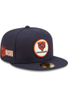 Main image for New Era Chicago Bears Mens Navy Blue Retro 2022 Sideline 59FIFTY Fitted Hat