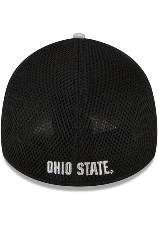 New Era Ohio State Buckeyes Mens Grey 2T Neo 39THIRTY Modern Flex Hat