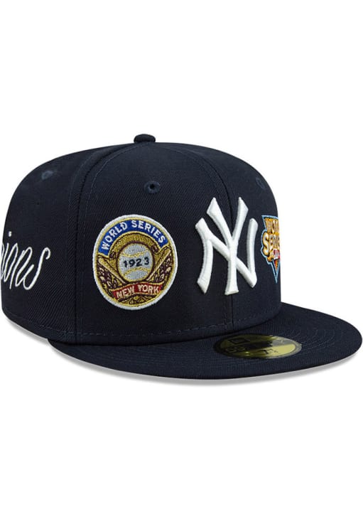 New Era New York Yankees 59Fifty Men's Fitted Hat Cap Navy Blue-White