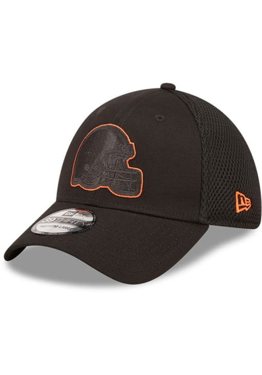 Men's New Era Black Cleveland Browns Team Neo 39THIRTY Flex Hat