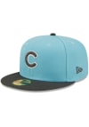 Main image for New Era Chicago Cubs Mens Blue 2T Color Pack 59FIFTY Fitted Hat