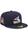 Main image for New Era Chicago White Sox Mens Blue Bannerside 59FIFTY Fitted Hat