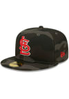Main image for New Era St Louis Cardinals Mens Black Camo 59FIFTY Fitted Hat
