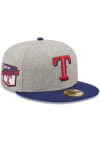 Main image for New Era Texas Rangers Mens Grey Heather Patch 59FIFTY Fitted Hat