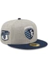 Main image for New Era Sporting Kansas City Mens Grey Heather Patch 59FIFTY Fitted Hat
