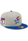Main image for New Era Kansas Jayhawks Mens Grey Heather Patch 59FIFTY Fitted Hat