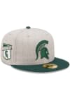Main image for New Era Michigan State Spartans Mens Grey Heather Patch 59FIFTY Fitted Hat