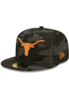 Main image for New Era Texas Longhorns Mens Black Camo 59FIFTY Fitted Hat