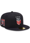 Main image for New Era Team USA Mens Navy Blue Bannerside 59FIFTY Fitted Hat