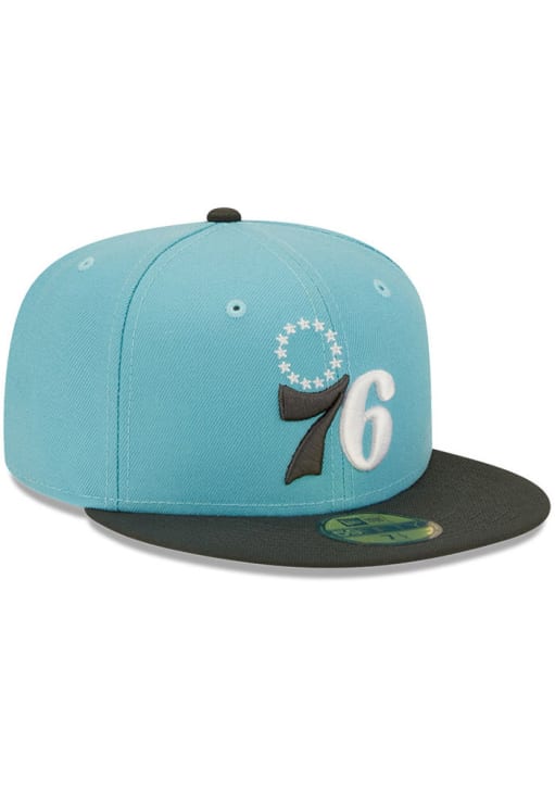 New Era Philadelphia 76ers Mens Blue 2T Color Pack 59FIFTY Fitted Hat