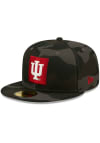 Main image for New Era Indiana Hoosiers Mens Black Camo 59FIFTY Fitted Hat